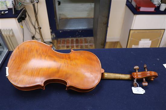 A David Dix viola, labelled and dated 1979, with two bows, cases